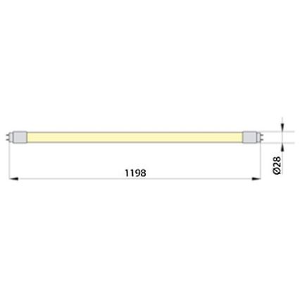 LED Флуоресцентна тръба ECOSTER T8 G13/18W/230V 4000K 119.8 см