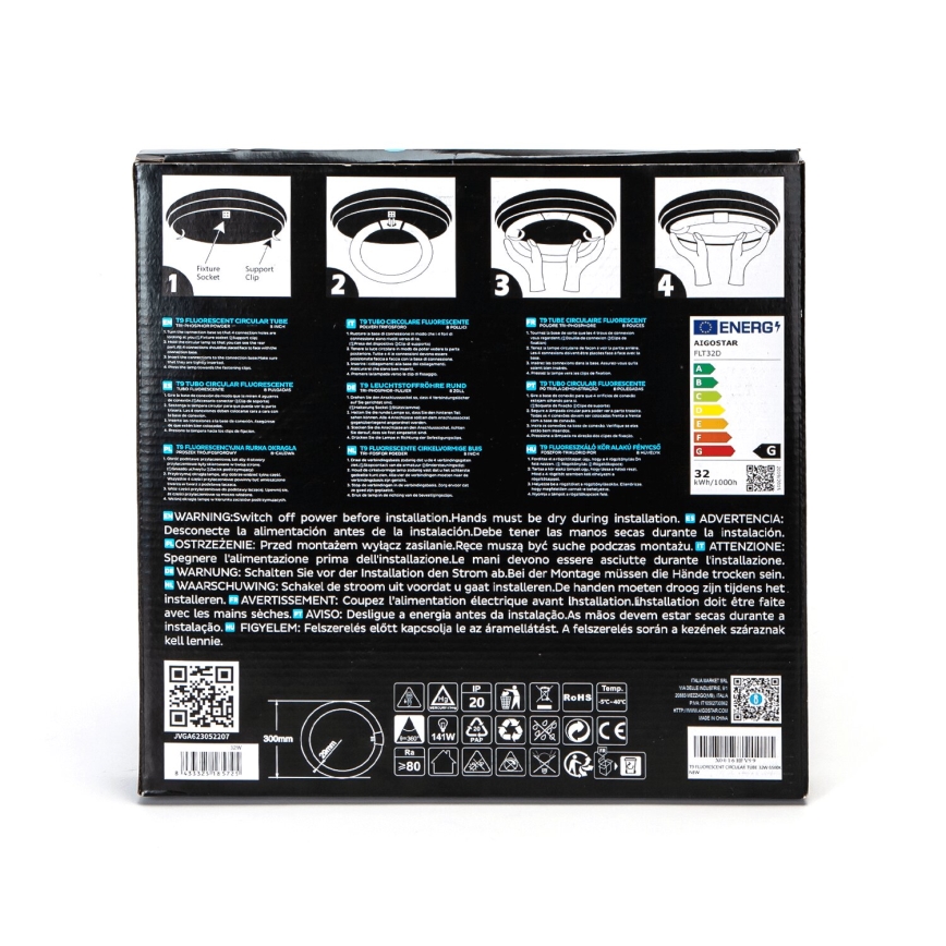 LED Флуоресцентна тръба T9 G24q-1/32W/230V 6500K - Aigostar