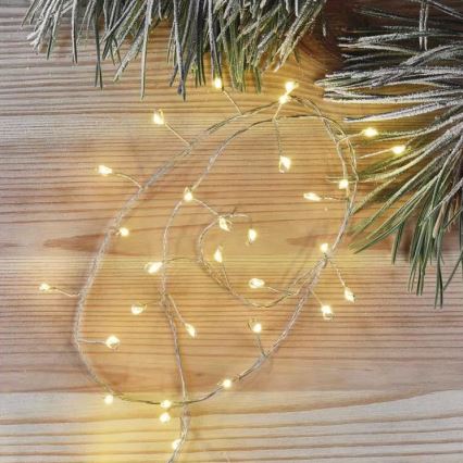 LED гирлянд 100xLED/3xAA 2,7m топла бяла светлина