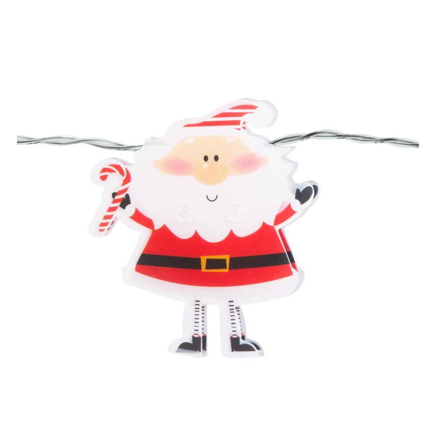 LED гирлянд 10xLED/2xAA 1,35 m топла бяла Santa