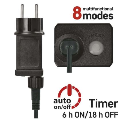 LED гирлянд 200xLED/8 режима 25m IP44 многоцветен