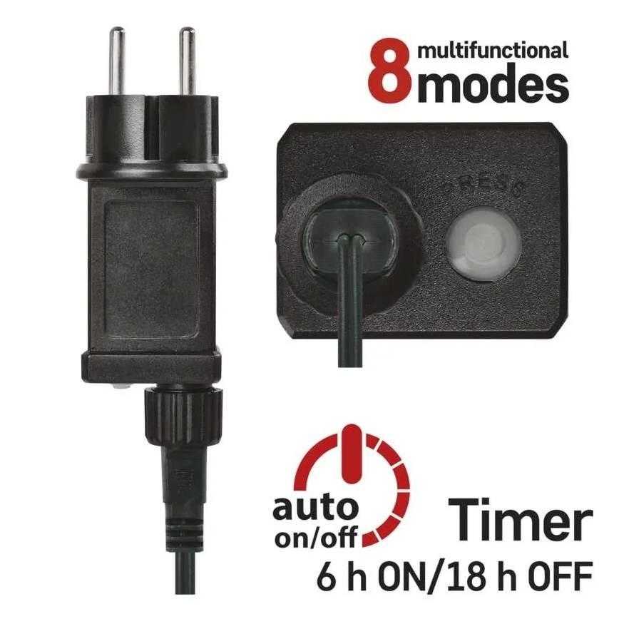 LED гирлянд 200xLED/8 режима 25m IP44 многоцветен