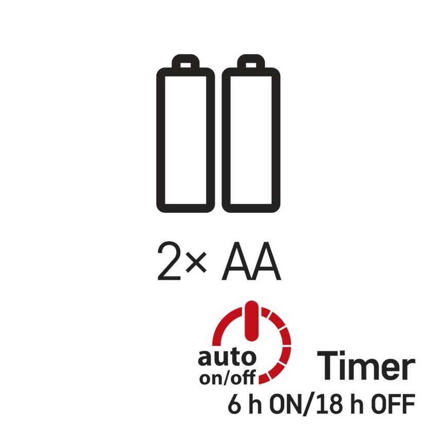 LED гирлянд 20xLED/2xAA 2,4m многоцветен