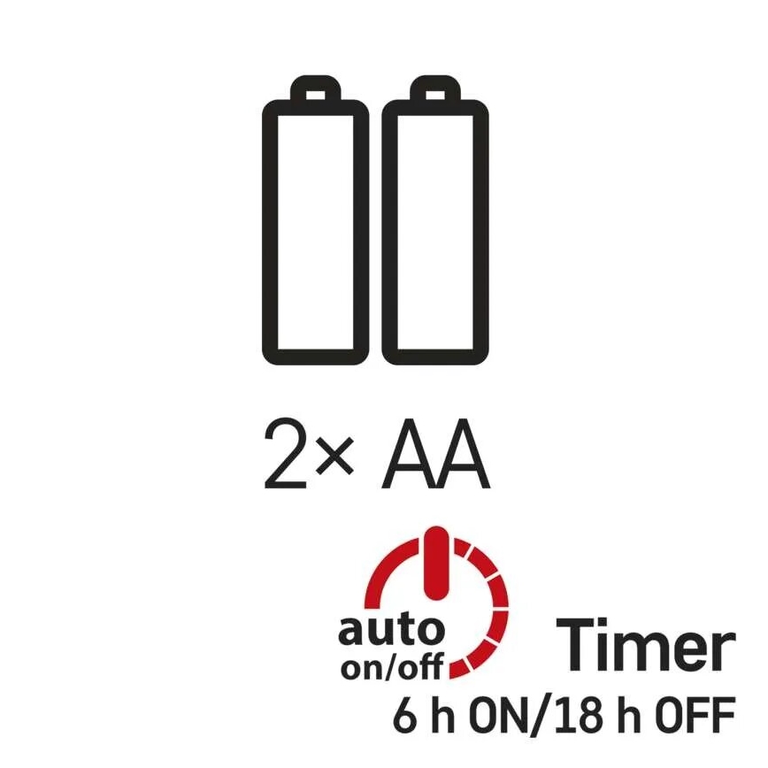 LED гирлянд 20xLED/2xAA 2,4m студено бяло