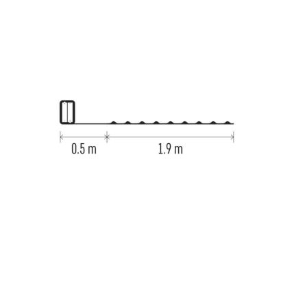 LED гирлянд 20xLED/2xAA 2,4m студено бяло