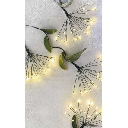 LED гирлянд 300 LED, 5,2+3 m, топла бяла светлина