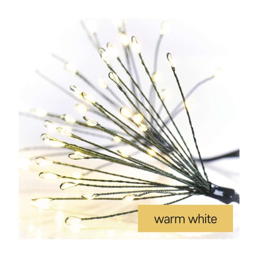 LED гирлянд 300 LED, 5,2+3 m, топла бяла светлина