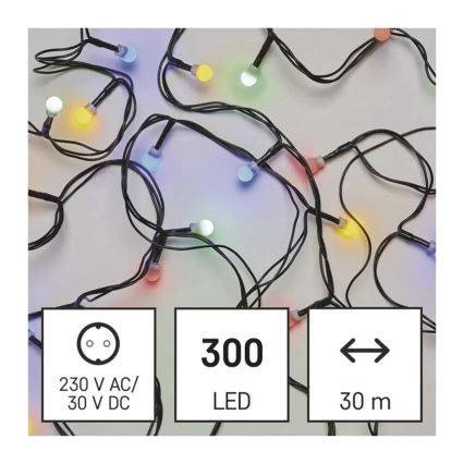 LED гирлянд 300 LED диода / 8 функции, 35 м, IP44, топло бяло
