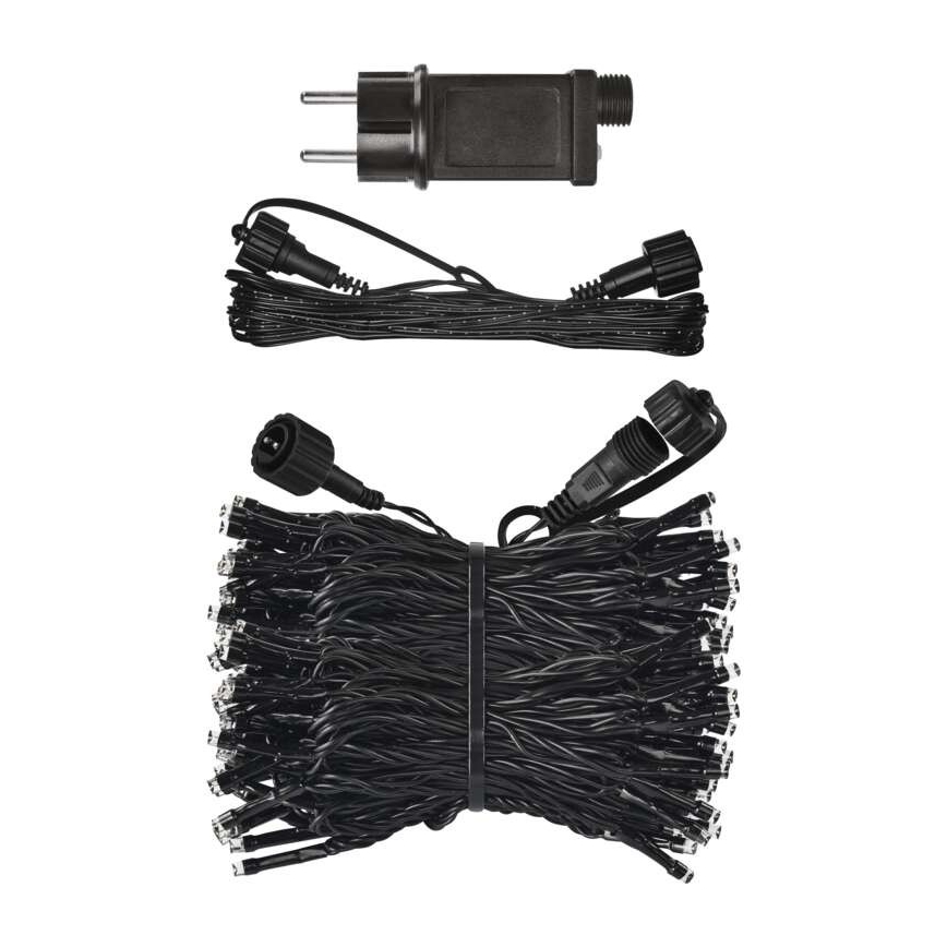 LED гирлянд за външна употреба, 100 LED / 15 м, IP44, студено бяло