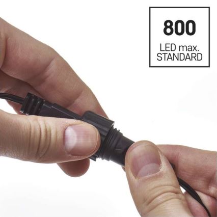 LED гирлянд за външна употреба, 100 LED / 15 м, IP44, студено бяло