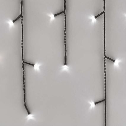 LED гирлянд за външна употреба 600 LED/8 режима 15 м IP44 студено бяла светлина