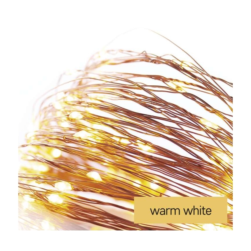 LED гирлянда 20xLED/2,4m топла бяла светлина