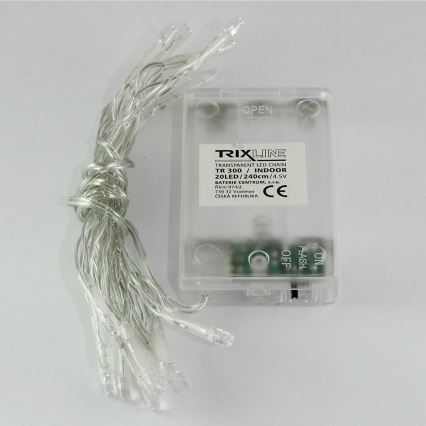 LED гирлянда 20xLED/2 режима 2,4m студено бяло