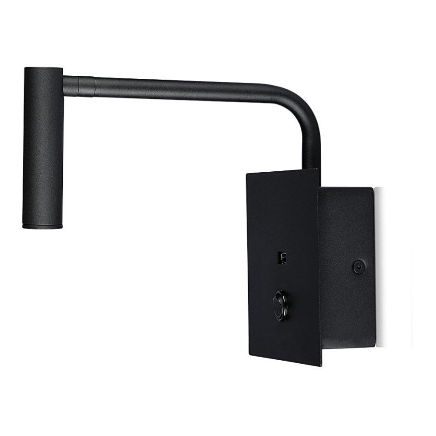 LED Гъвкав аплик с USB порт LED/3W/230V