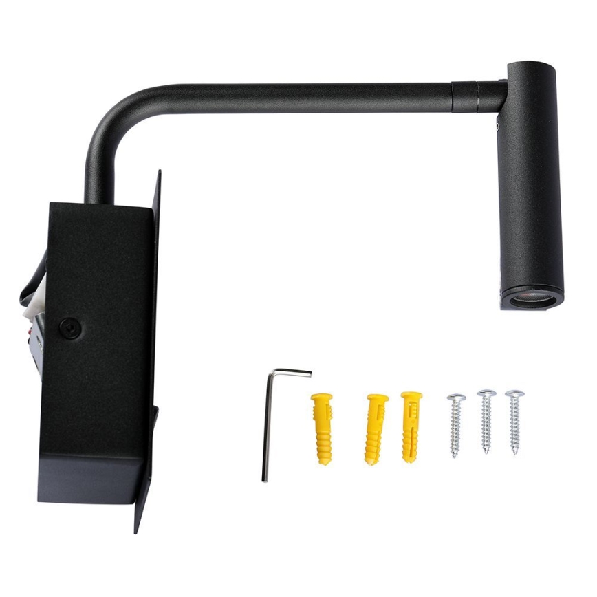 LED Гъвкав аплик с USB порт LED/3W/230V