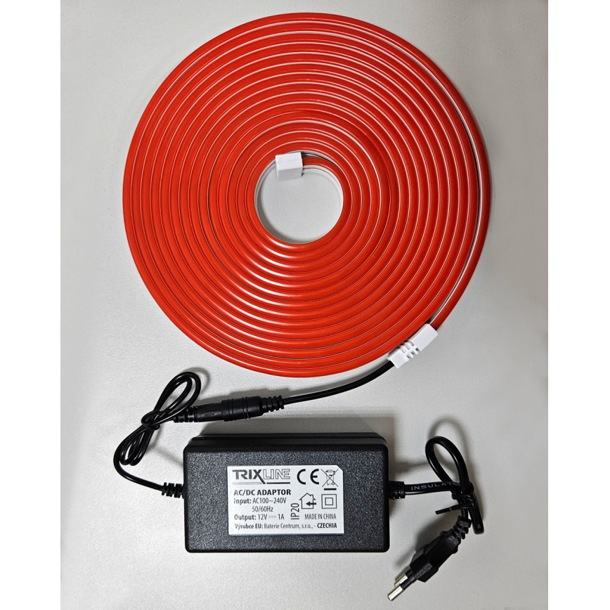LED Гъвкав лента NEON LED/10W/230V 5 м IP65 червен