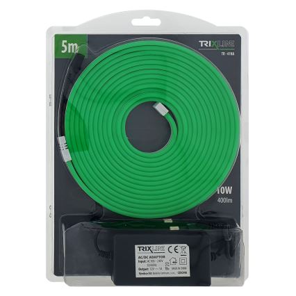 LED Гъвкав лента NEON LED/10W/230V 5 м IP65 зелен