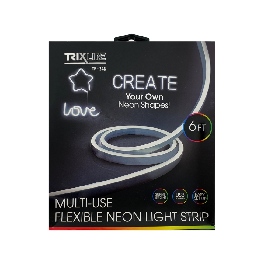 LED Гъвкав лента NEON LED/5V USB 1,8 м бял