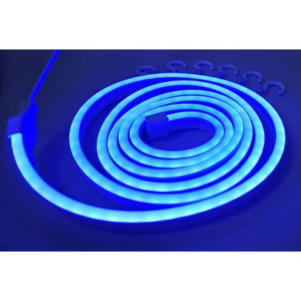 LED Гъвкав лента NEON LED/5V USB 1,8 м син