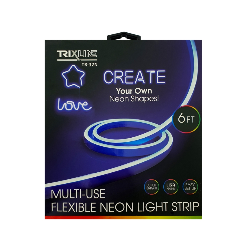 LED Гъвкав лента NEON LED/5V USB 1,8 м син