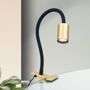 LED Гъвкав настолна лампа с щипка KURT LED/5W/230V златист