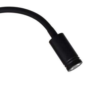 LED Гъвкав wall малко лампа BASE 1xLED/8W+1xLED/2W/230V черен/сребрист