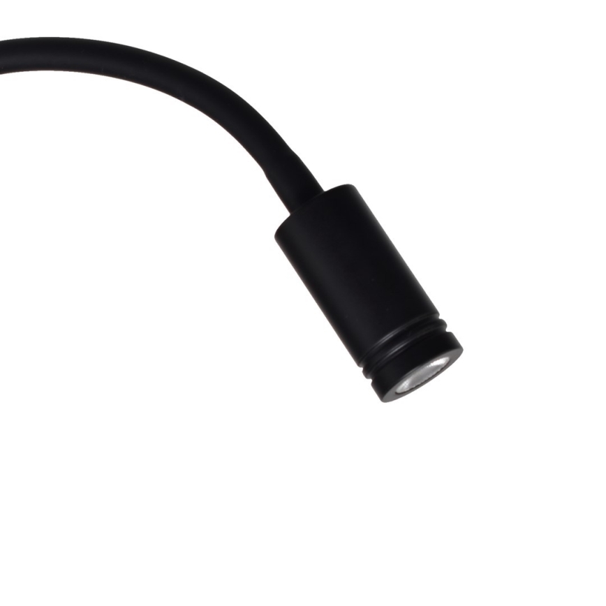 LED Гъвкав wall малко лампа BASE 1xLED/8W+1xLED/2W/230V черен/сребрист