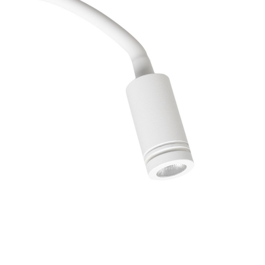 LED Гъвкав wall малко лампа с USB BASE 1xLED/8W+1xLED/2W/230V бял