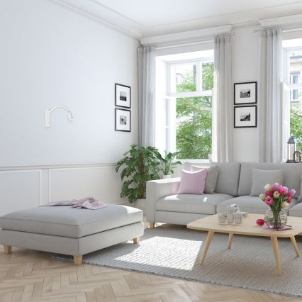 LED Гъвкава настенна лампа с USB BASE LED/8W+LED/2W/230V бяла