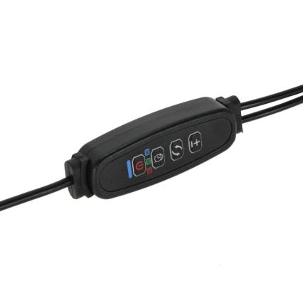 LED регулируема гъвкава настолна лампа с клипс за отглеждане на растения VITARO 2xLED/4W/230V черна