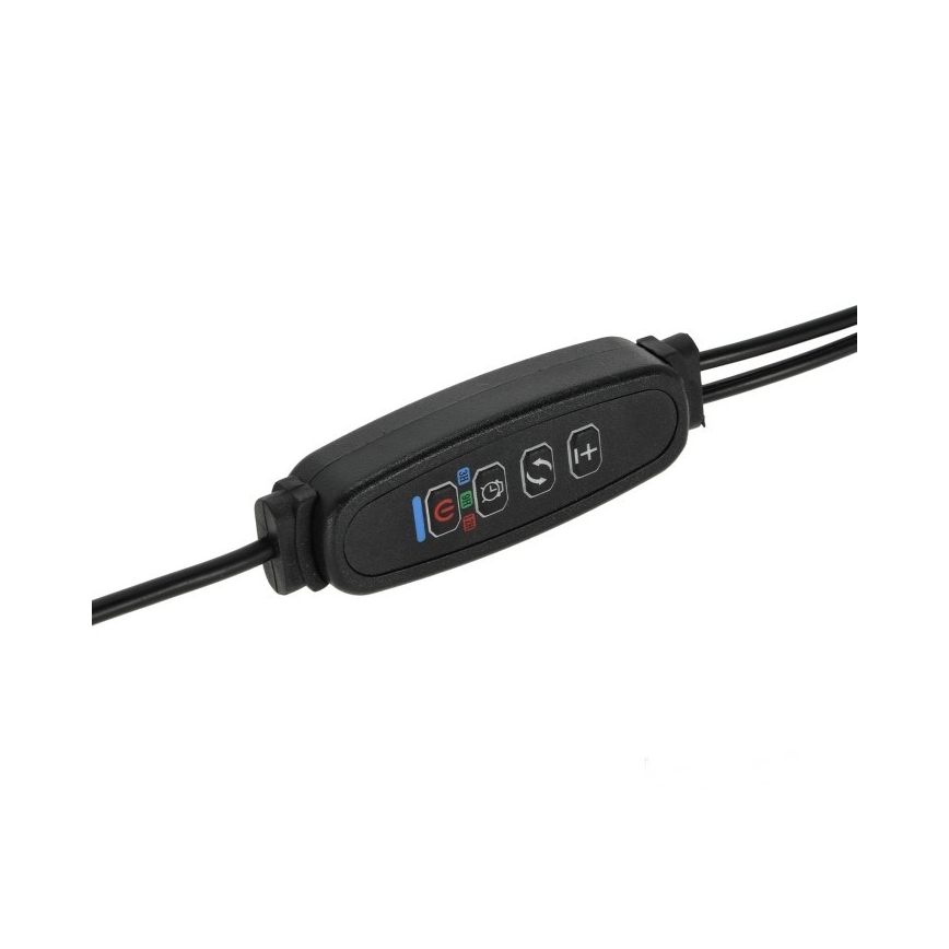 LED регулируема гъвкава настолна лампа с клипс за отглеждане на растения VITARO 2xLED/4W/230V черна