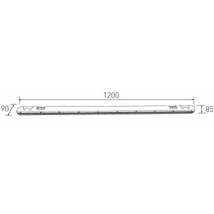 LED индустриална флуоресцентна лампа DUST LED/40W/230V 4000K 120 см IP65