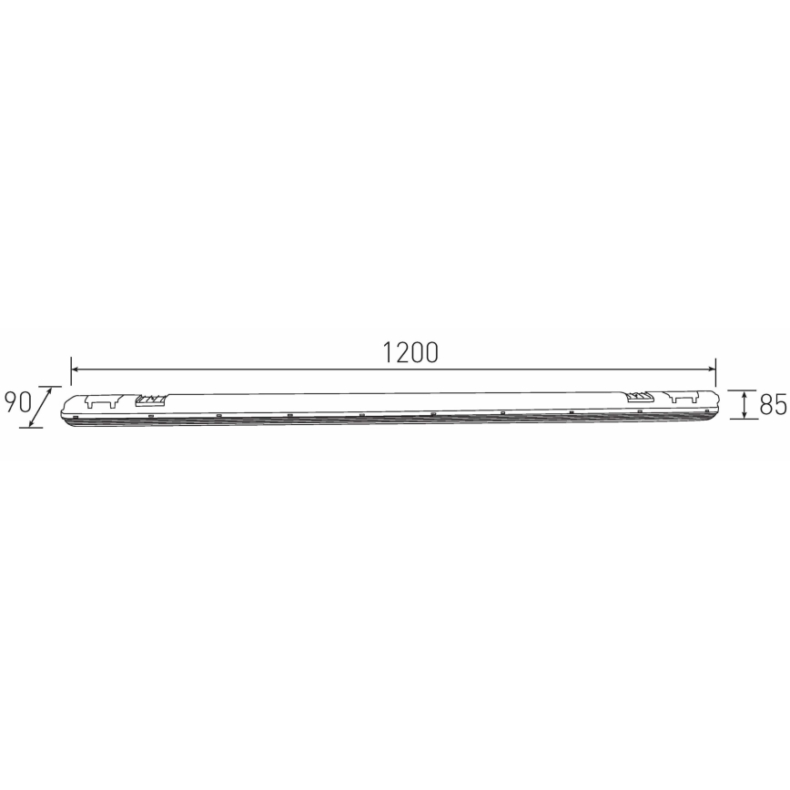 LED индустриална флуоресцентна лампа DUST LED/40W/230V 4000K 120 см IP65