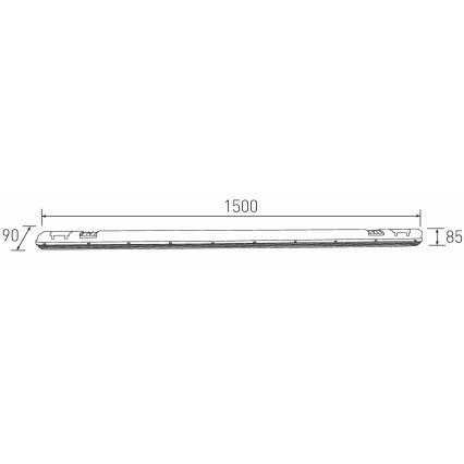 LED индустриална флуоресцентна лампа DUST LED/58W/230V 4000K 150 см IP65