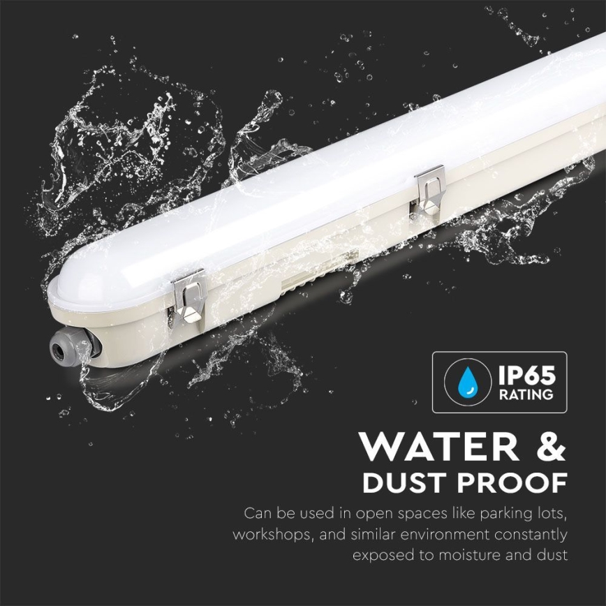 LED индустриална флуоресцентна лампа с авариен модул EMERGENCY LED/36W/230V 6500K 120 см IP65