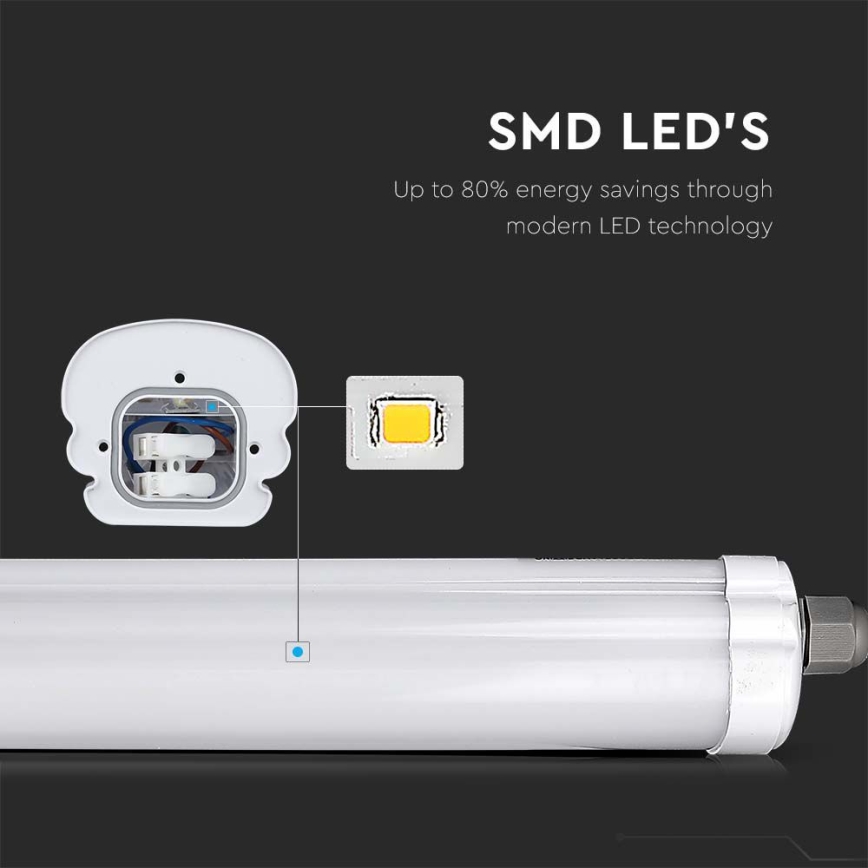 LED индустриална флуоресцентна лампа G-SERIES LED/18W/230V 6500K IP65 60 см