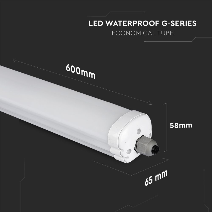 LED индустриална флуоресцентна лампа G-SERIES LED/18W/230V 6500K IP65 60 см