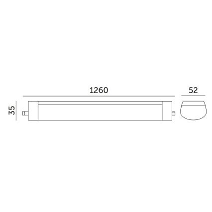 LED индустриална флуоресцентна лампа LED/36W/230V IP65 4000K 126 см