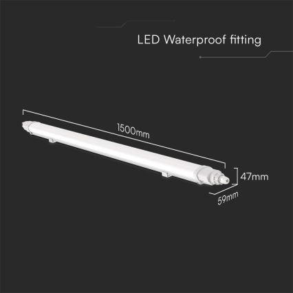 LED индустриална флуоресцентна лампа LED/48W/230V 6500K IP65 150 см