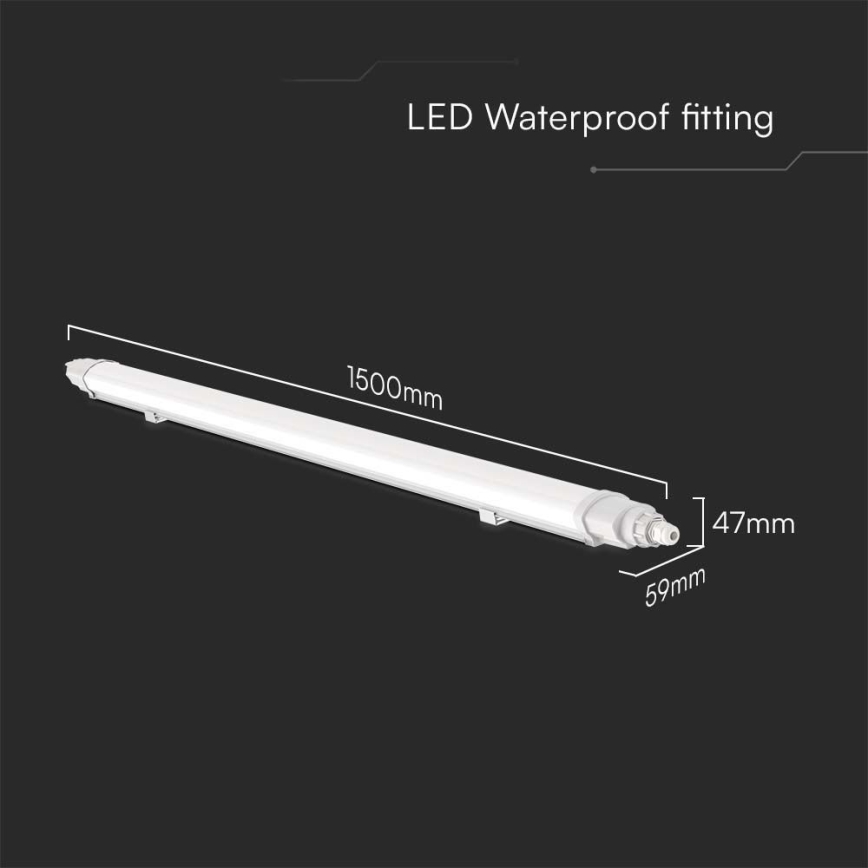 LED индустриална флуоресцентна лампа LED/48W/230V 6500K IP65 150 см
