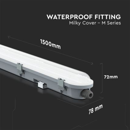 LED Индустриална флуоресцентна лампа M-SERIES LED/48W/230V 4000K 150см IP65