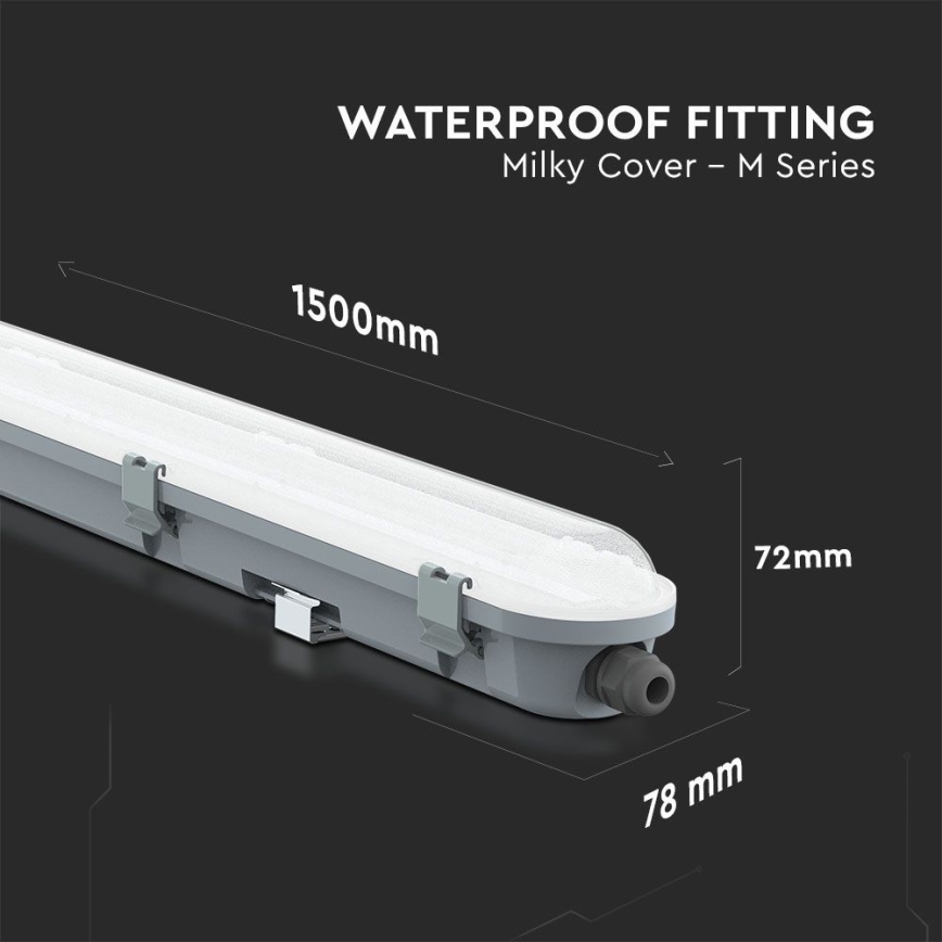 LED Индустриална флуоресцентна лампа M-SERIES LED/48W/230V 4000K 150см IP65