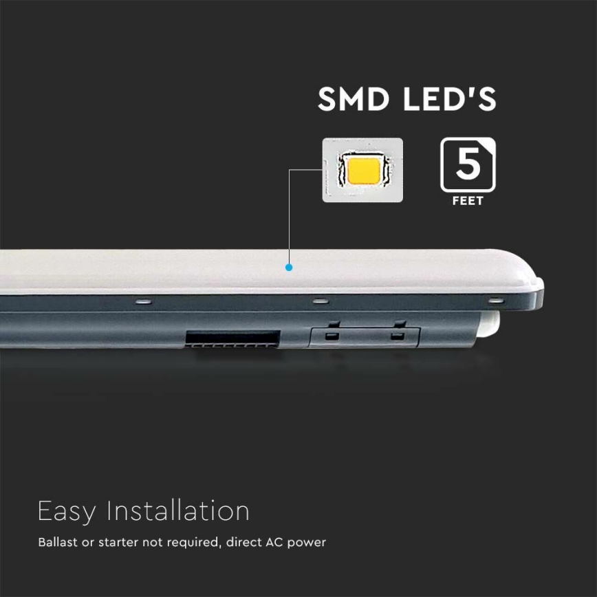 LED индустриална флуоресцентна лампа със сензор  X-SERIES LED/36W/230V 6500K 120 см IP65