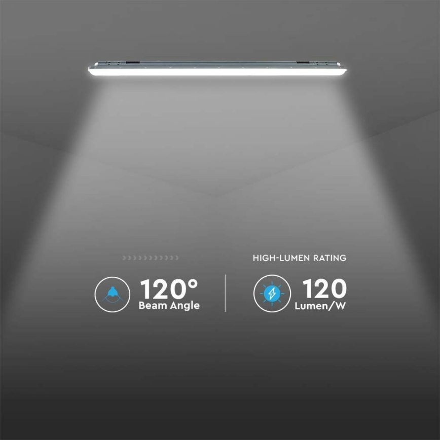 LED индустриална флуоресцентна лампа със сензор  X-SERIES LED/36W/230V 6500K 120 см IP65