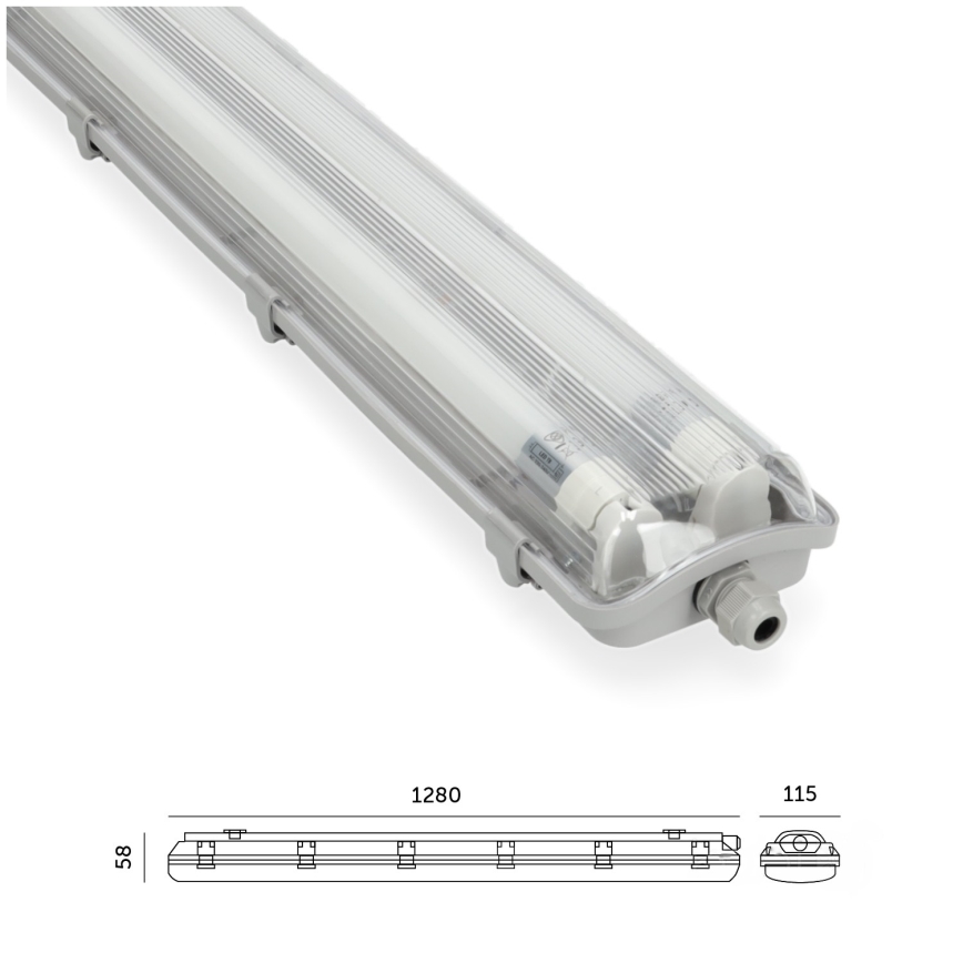LED Индустриална флуоресцентна лампа T8 2xG13/18W/230V 6500K IP65