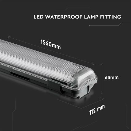 LED индустриална флуоресцентна лампа T8 2xG13/22W/230V IP65 4000K 156 см