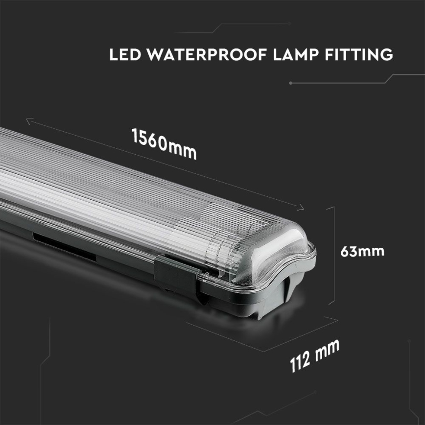 LED индустриална флуоресцентна лампа T8 2xG13/22W/230V IP65 4000K 156 см