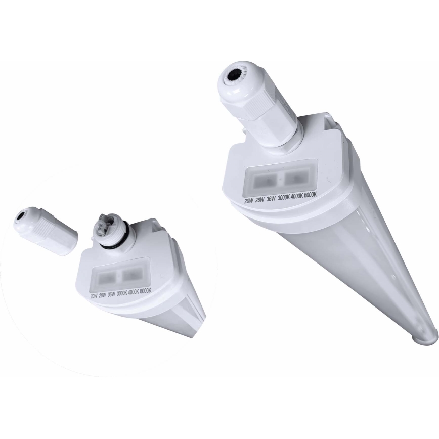 LED Димируем индустриален флуоресцентен лампа VOLITER LED/20/28/36W/230V 3000/4000/6000K 120 см IP65 бял