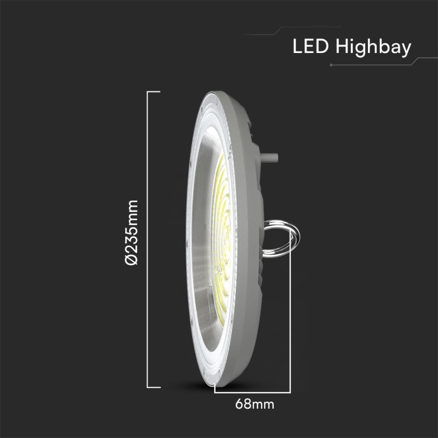 LED Индустриална лампа High Bay LED/100W/230V 3000/4000/6500K IP65 ø 23,5 см