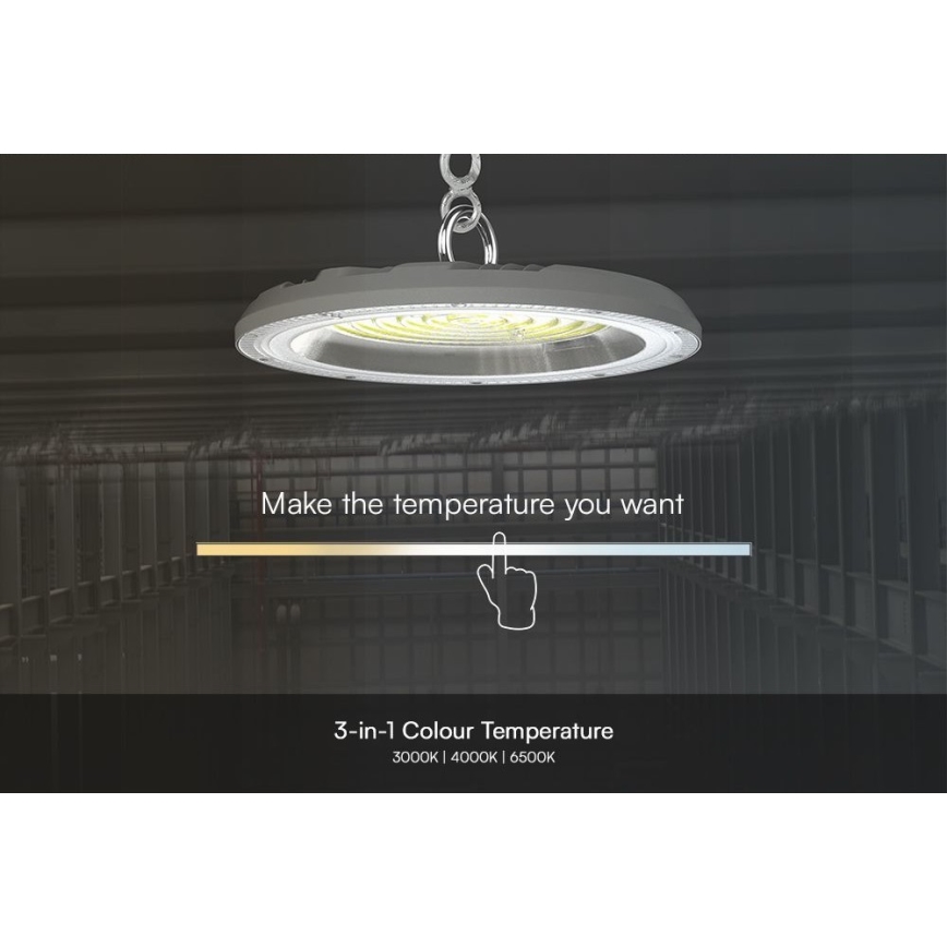 LED Индустриална лампа High Bay LED/150W/230V 3000/4000/6500K IP65 ø 27,7 см
